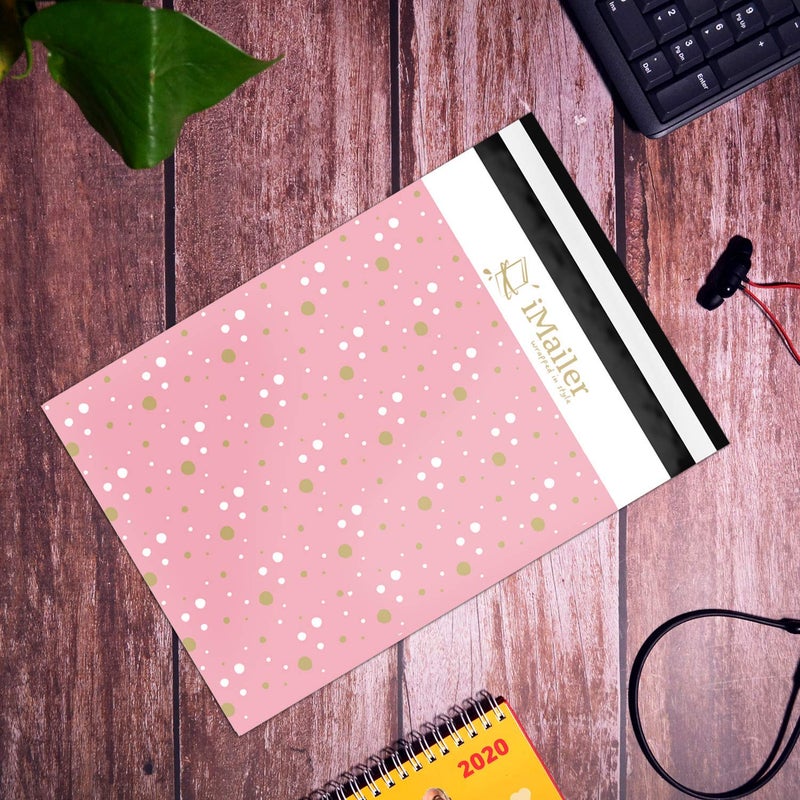 iMailer 100 Count - 10x13 inch, Pink Polka Dot - Thank You Poly Mailer Envelope, Mailing Shipping Bags with Self Seal Strip - Image 3